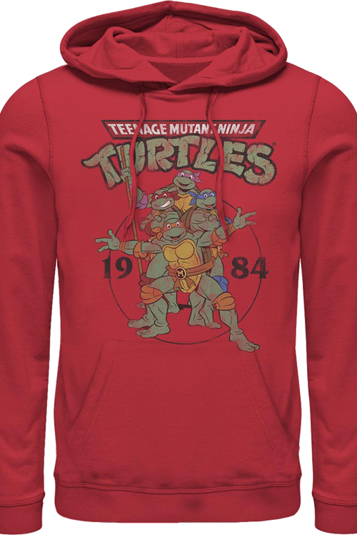 Red 1984 Teenage Mutant Ninja Turtles Hoodiemain product image