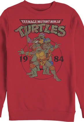 Red 1984 Teenage Mutant Ninja Turtles Sweatshirt