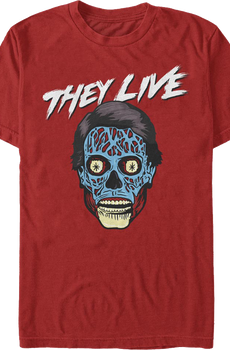 Red Alien They Live T-Shirt