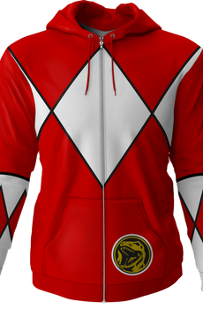 Red Ranger Mighty Morphin Power Rangers Costume Hoodie