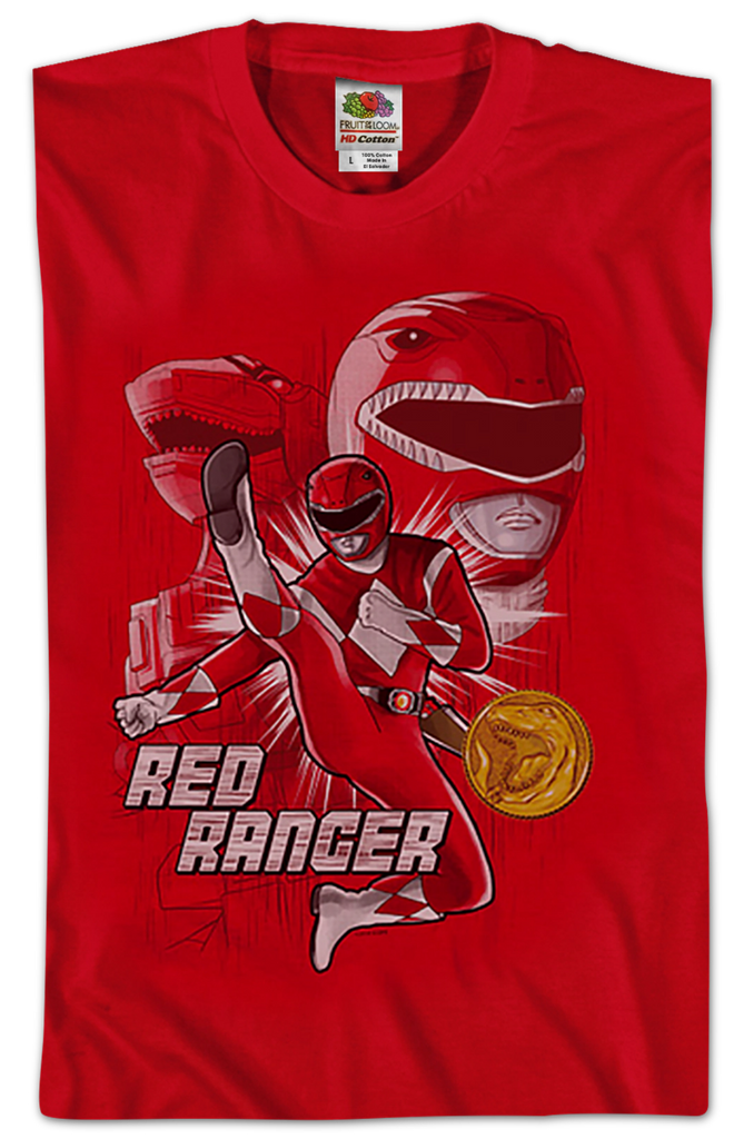Red Ranger Mighty Morphin Power Rangers T-Shirt