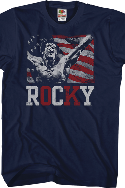 Red White and Blue Rocky T-Shirtmain product image