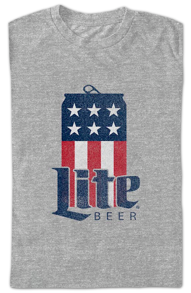 Red White Blue Can Miller Lite TShirt