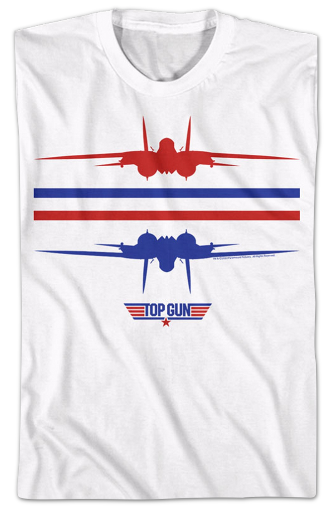 Red White Blue Inverted Top Gun TShirt