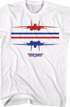 Red White Blue Inverted Top Gun T-Shirt