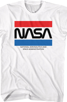 Red White Blue Stripes NASA T-Shirt