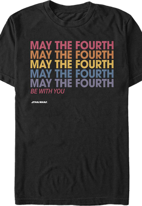 Repeating May The Fourth Be With You Star Wars T-Shirt