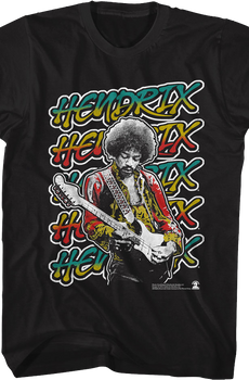 Repeating Name Jimi Hendrix T-Shirt