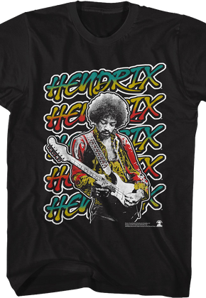 Repeating Name Jimi Hendrix T-Shirt