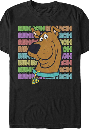 Repeating Ruh Roh Scooby-Doo T-Shirt