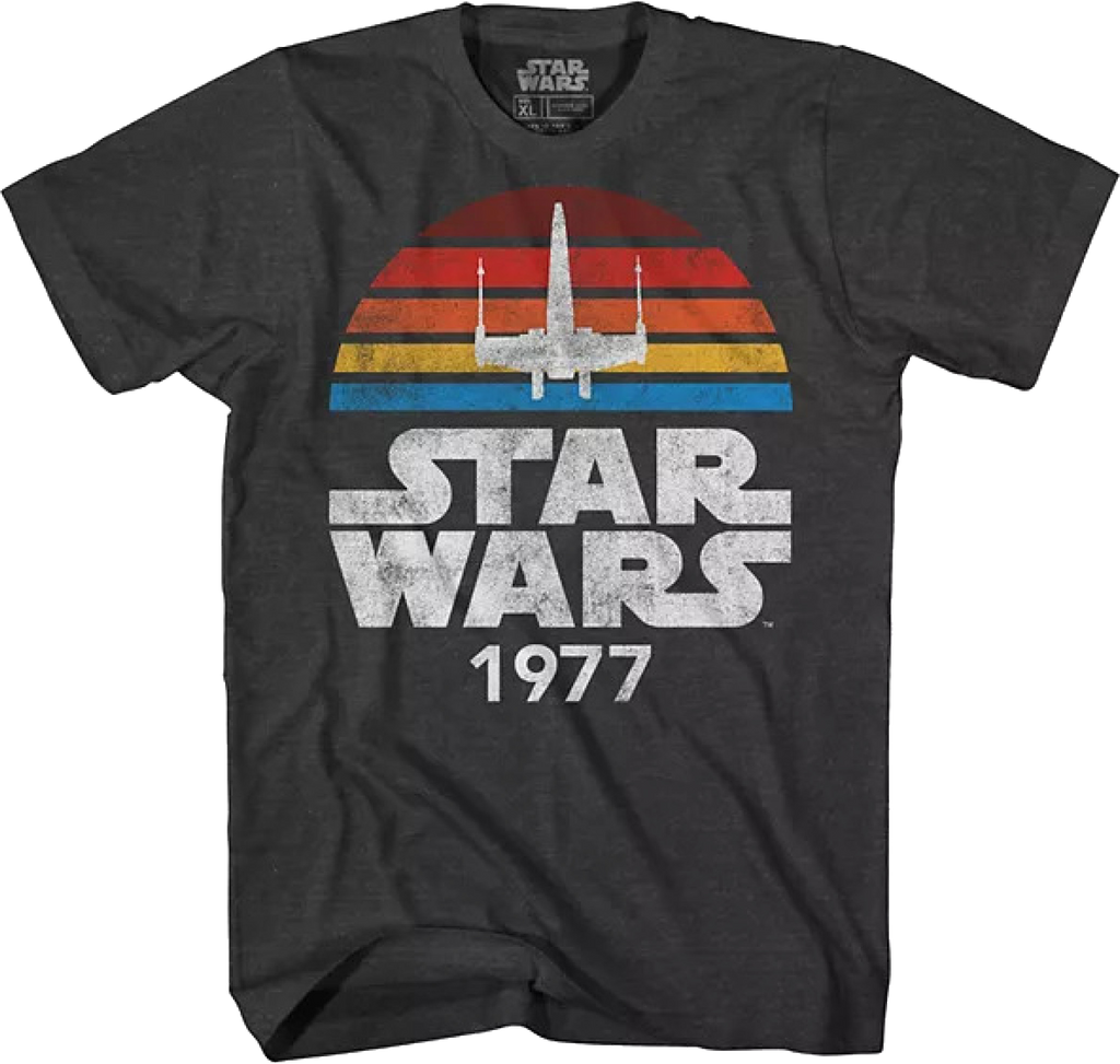 Charcoal 1977 X Wing Star Wars T Shirt
