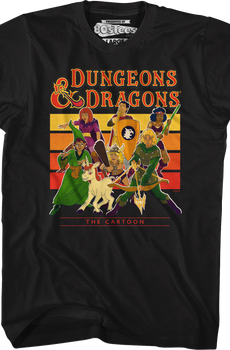 Retro Cartoon Stripes Dungeons & Dragons T-Shirt
