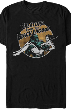 Retro Circle Creature From The Black Lagoon T-Shirt