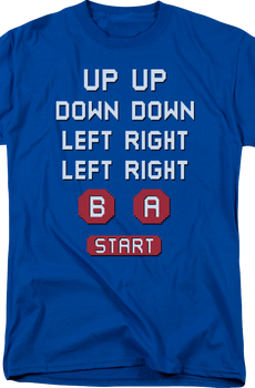 Retro Contra Cheat Code 30 Lives T-Shirt