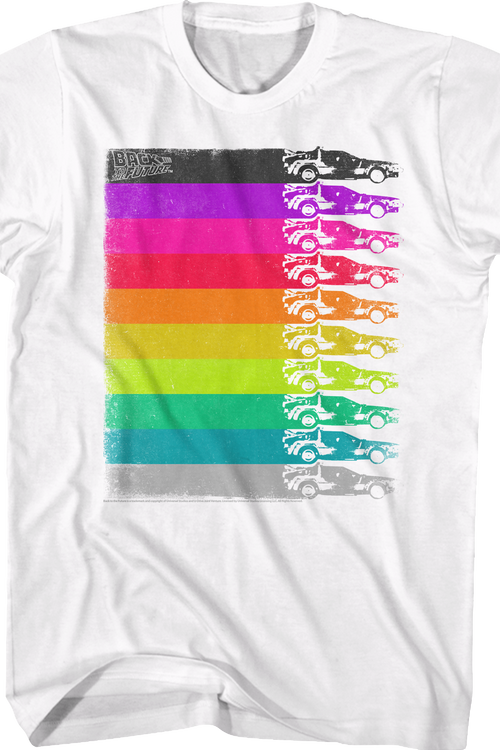 Retro DeLorean Colors Back To The Future T-Shirtmain product image