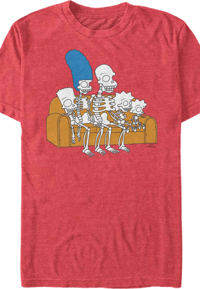 Retro Family Skeletons The Simpsons T-Shirt