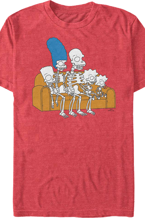 Retro Family Skeletons The Simpsons T-Shirtmain product image