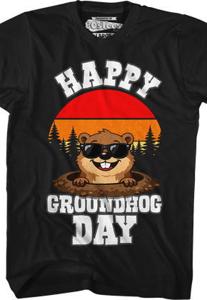 Retro Happy Groundhog Day T-Shirt