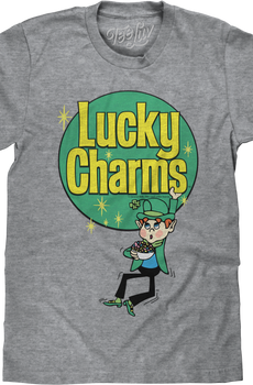 Retro Leprechaun And Logo Lucky Charms T-Shirt