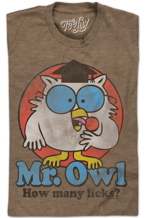 Retro Mr. Owl How Many Licks? Tootsie Pop T-Shirtmain product image