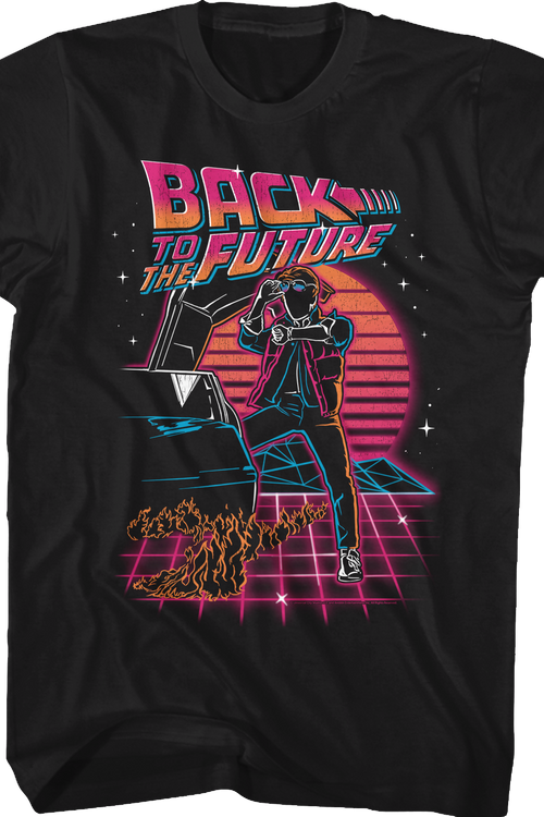 Retro Neon Back To The Future T-Shirtmain product image