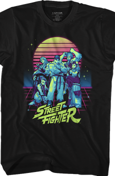Retro Neon Street Fighter T-Shirt
