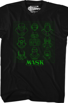 Retro Nine Masks Grid MASK T-Shirt