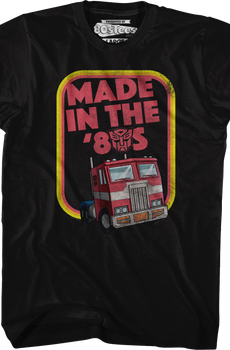 Retro Optimus Prime Made In The '80s Transformers T-Shirt