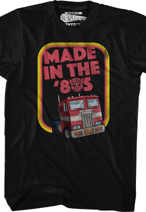 Retro Optimus Prime Made In The '80s Transformers T-Shirt
