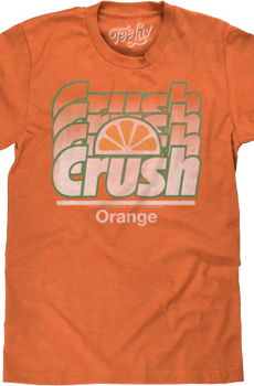 Retro Repeating Logo Orange Crush T-Shirt