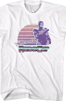 Retro Sunset Robocop T-Shirt