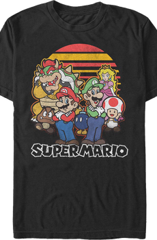 Retro Sunset Super Mario Bros. T-Shirt