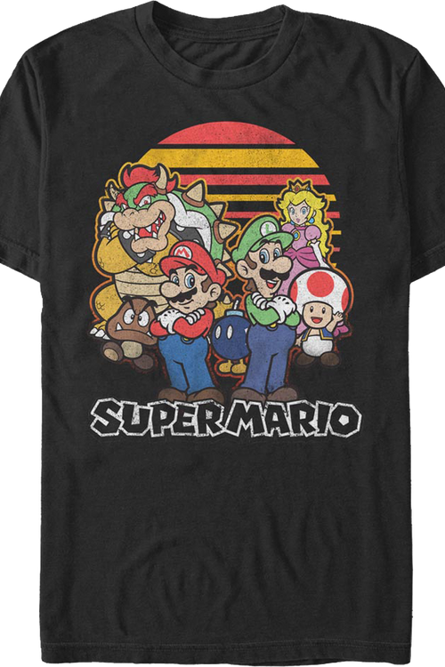 Retro Sunset Super Mario Bros. T-Shirtmain product image