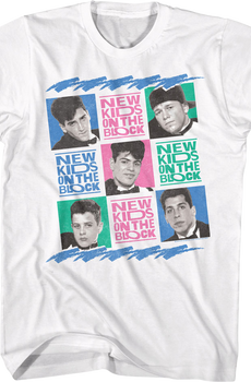Retro Tuxes In Squares New Kids On The Block T-Shirt