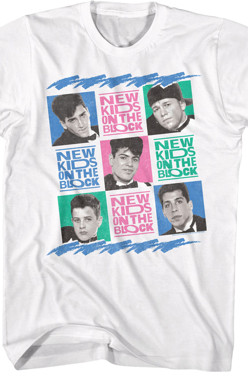 Retro Tuxes In Squares New Kids On The Block T-Shirtmain product image