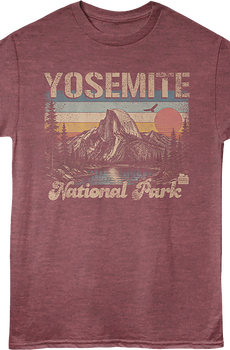 Retro Landscape Yosemite National Park T-Shirt