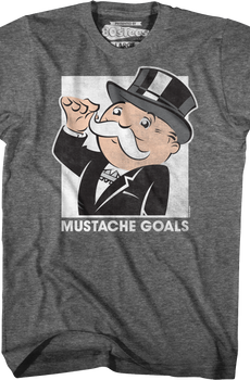 Rich Uncle Pennybags Mustache Goals Monopoly T-Shirt