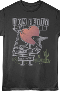 Roadside Concert Sign Tom Petty And The Heartbreakers T-Shirt