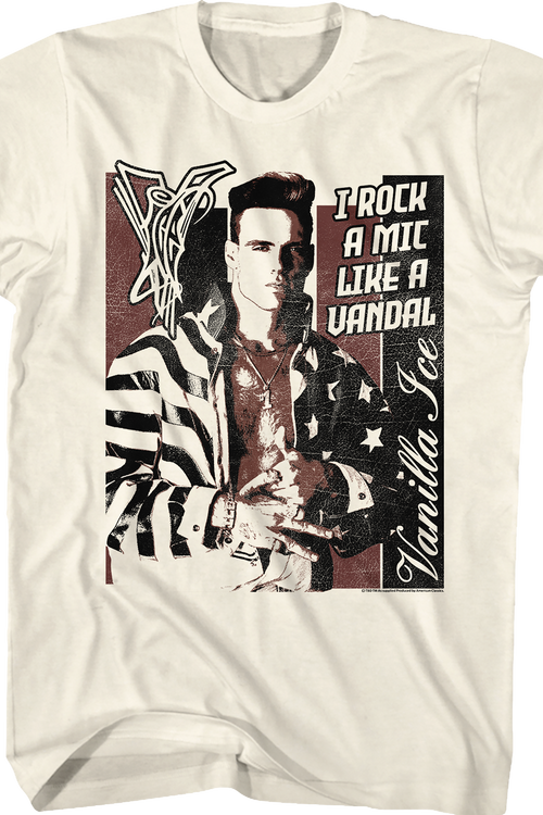 Rock A Mic Like A Vandal Vanilla Ice T-Shirtmain product image