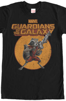 Rocket Raccoon Action Pose Guardians of the Galaxy T-Shirt