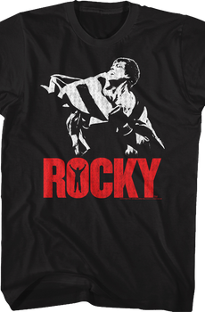 Flag Victory Pose Rocky T-Shirt