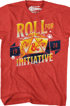 Roll For Initiative 1974 Dungeons & Dragons T-Shirt