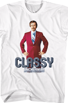 Ron Burgundy Classy Anchorman T-Shirt