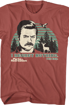Ron Swanson I Regret Nothing Parks And Recreation T-Shirt
