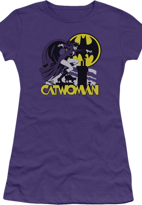 Ladies Rooftop Catwoman DC Comics Shirt