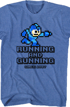 Running And Gunning Mega Man T-Shirt