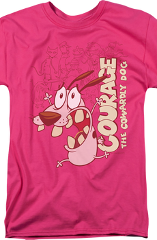 Running Scared Courage The Cowardly Dog T-Shirt