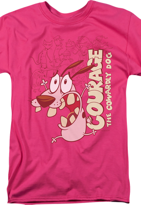Running Scared Courage The Cowardly Dog T-Shirt