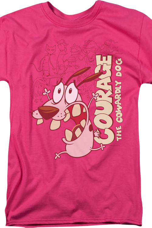 Running Scared Courage The Cowardly Dog T-Shirtmain product image