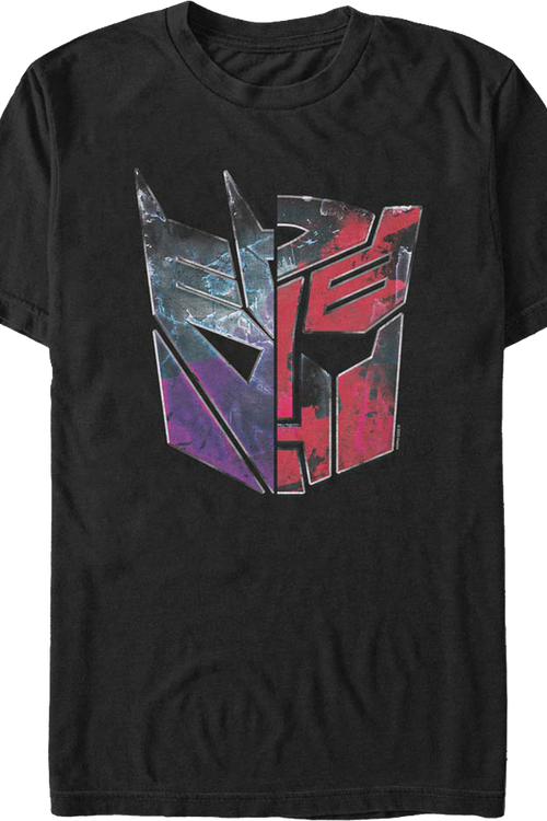 Rusted Split Logos Transformers T-Shirtmain product image